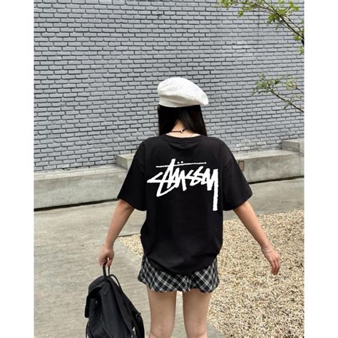 Áo Thun Stu ssy Stock Logo hot trend thun cotton chiều Form Unisex Nam Nữ HÀNG ĐẦY