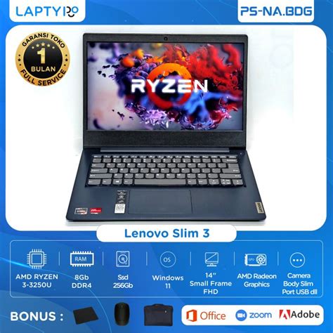 Jual Laptop Lenovo Ideapad Slim 3 14ada05 Amd Ryzen 3 Ram 8gb Ssd 256gb