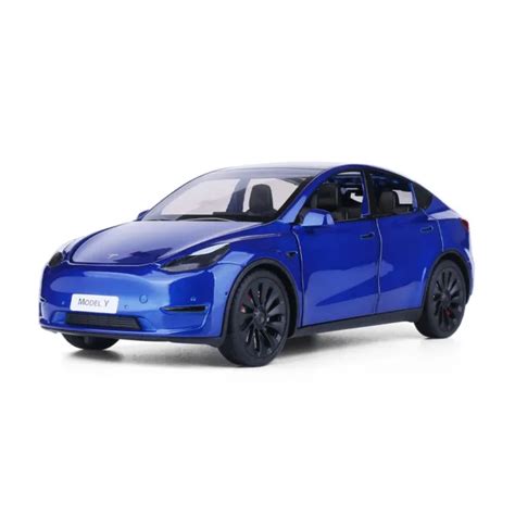 1/24 SCALE DIECAST Vehicle Tesla Model Y Model Car Toy Sound Light Pull ...