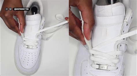 How To Lace Nike Air Force 1s Loosely Youtube