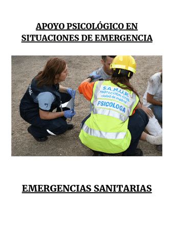 Apoyo Psicologico En Situaciones De Emergencia Pdf