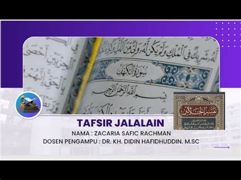 Uts Tafsir Tahlili Iat Uika I Dosen Prof Kh Didin Hafidhuddin