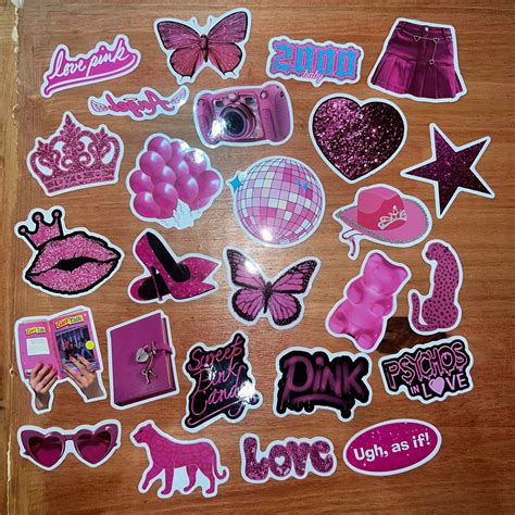 Preppy Pink Themed Stickers – Ava Wray Boutique