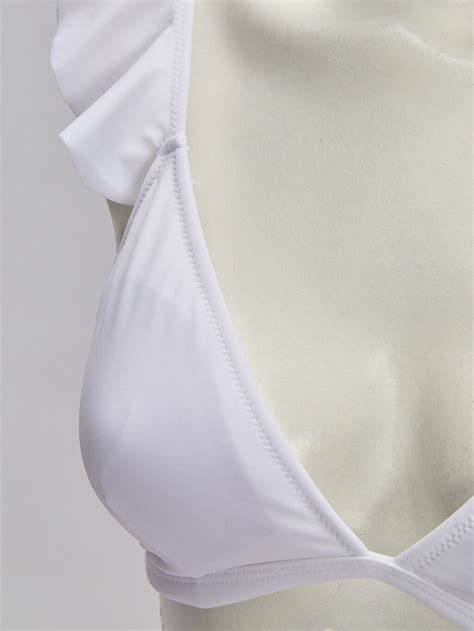 Ruffle Detail Plain Women S Bikini Top S Z Ffb S Z Ffb