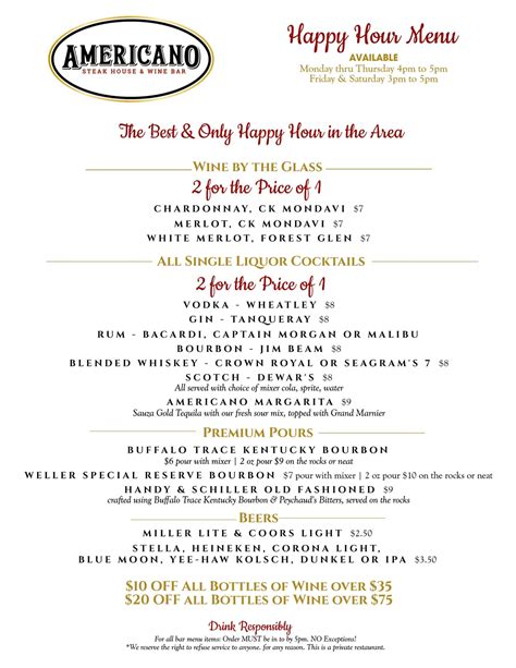 The Best & Only Happy... - Americano Steak House & Wine Bar