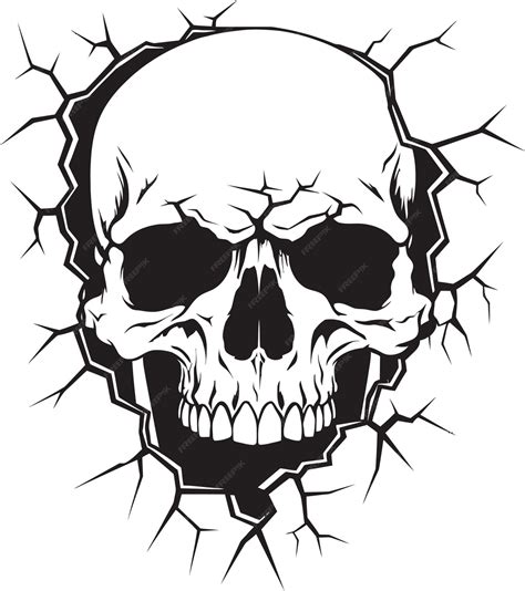 Premium Vector Mystical Gaze The Emerging Skull Symbol Intriguing