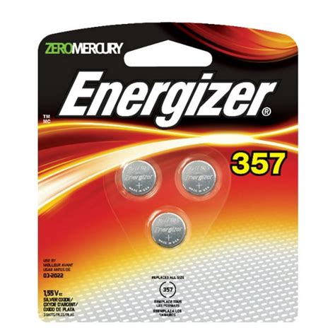 Energizer 357 Silver Oxide Button Battery 3 Pk