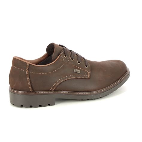 Rieker B4610 22 Brown Waxy Leather Mens Comfort Shoes