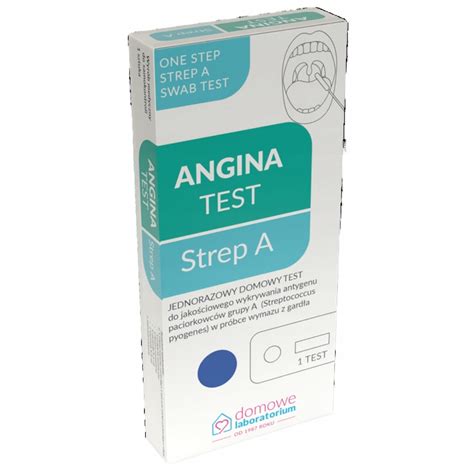 Angina Test Strep A test do wykrywania paciorkowców w gardle 1 sztuka