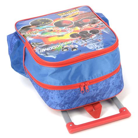 Kit Escolar Mochila Rodinhas Lancheira Térmica Hot Wheels Lika Bijuterias