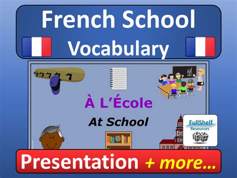 French School Vocabulary A L’ecole | Teaching Resources