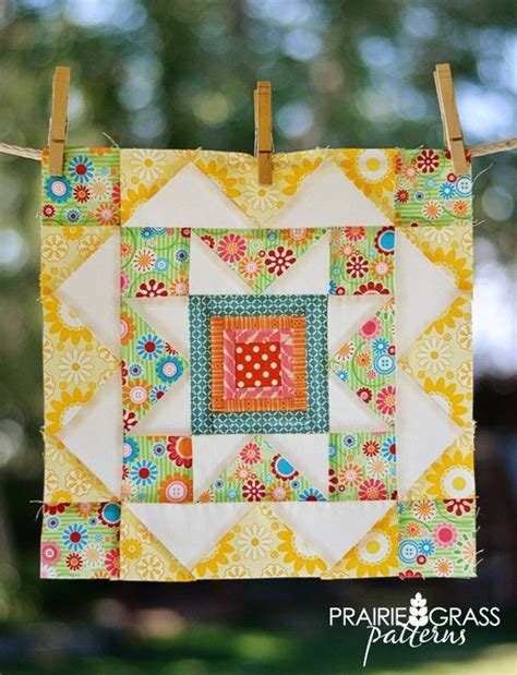 Summer Star Block Star Quilt Blocks Quilts Quilt Block Patterns Free