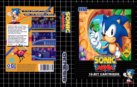 Sonic Mania Genesis Ntsc Box Art Case Insert Cover Only Ebay