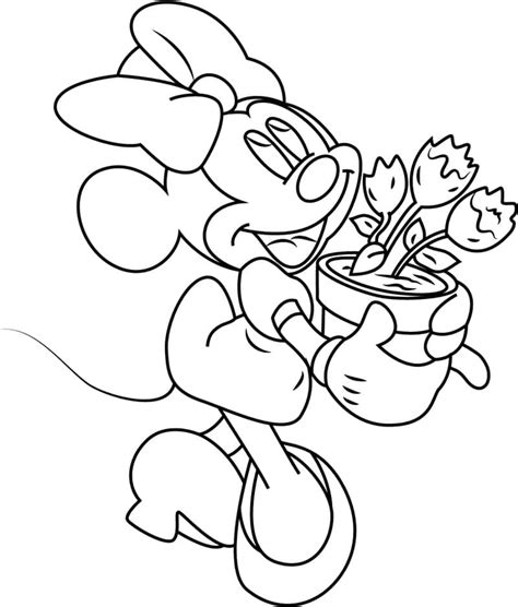 Dibujos De Daisy Y Minnie Mouse Para Colorear Para Colorear Pintar E