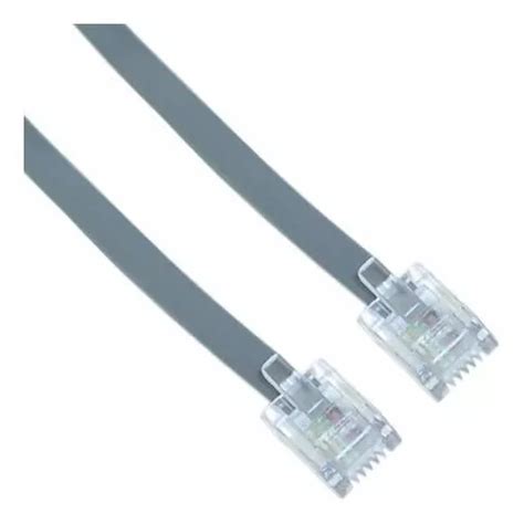 Cable Telefónico Rj11 Corto 6p4c paquete De 2 Compatible Meses sin