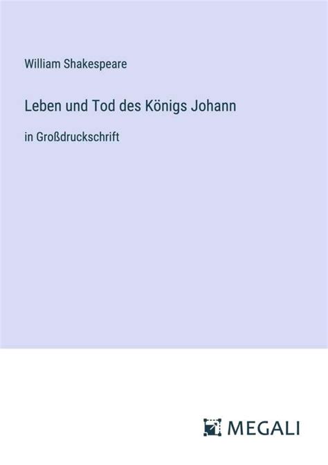 Leben und Tod des Königs Johann William Shakespeare Buch jpc