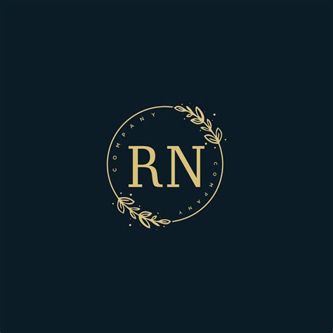 Initial Rn Beauty Monogram And Elegant Logo Design Handwriting Logo Of