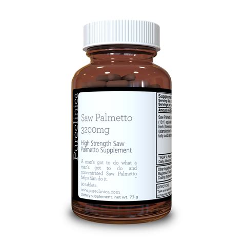 Saw Palmetto 3200mg x 90 tablets - High Potency - us.pureclinica.com