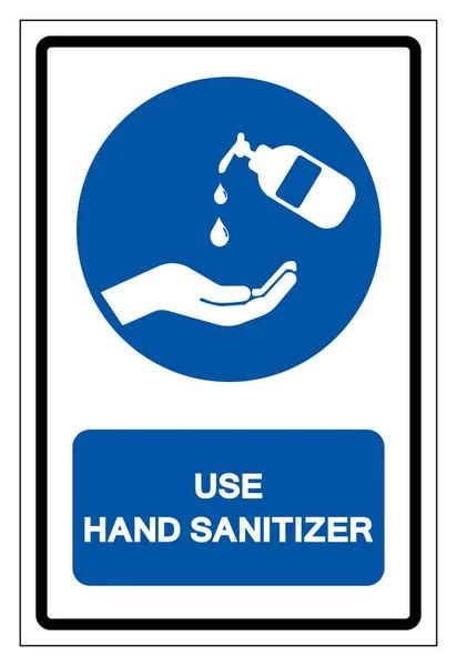 Sanitizer Hands Here Symbol Sign Vector Illustration Isolate White