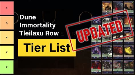 Dune Imperium Immortality Tleilaxu Row First Updated Tier List YouTube