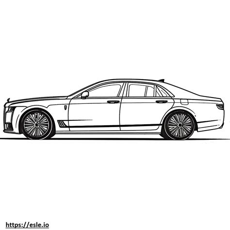 Distintivo Preto Rolls Royce Ghost 2024 Para Colorir