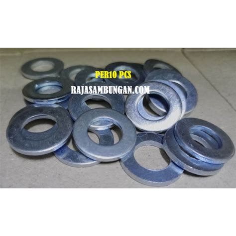 Jual PER10 Ring Plat Galvanis M 5 Pengencang Baut Washer Plate Putih