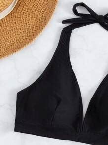 Shein Swim Basics Ba Ador Bikini Con Shorts Unicolor Moda De Mujer Shein M Xico