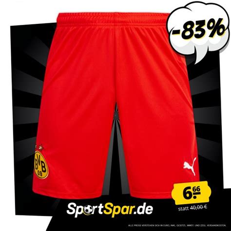 Borussia Dortmund BVB Puma Herren Torwart Shorts Gr S bis XXL für 6