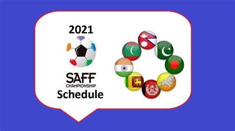 South Asian Football - SAFF Championship - Schedule 2021