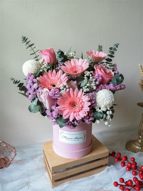 Pink Bloom Box Flower Beans