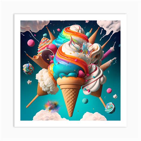 Ice Cream Cones Art Print by Chaotic - Fy