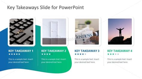 4 Segments of Key Takeaways Presentation - SlideModel