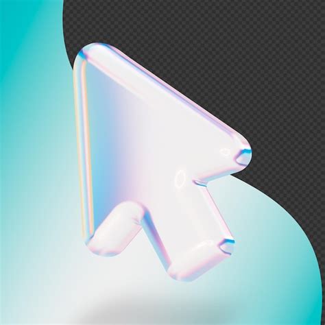 Premium Psd This Is A 3d Abstract Glass Cursor With A Beautiful Palette Of Colors That Can Be