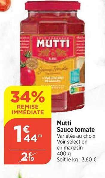 Promo Mutti Sauce Tomate Chez Atac Icatalogue Fr