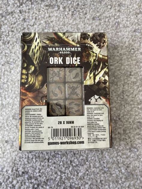 Warhammer 40000 40k Orks Ork 8th Edition Dice Set 111118 A For Sale