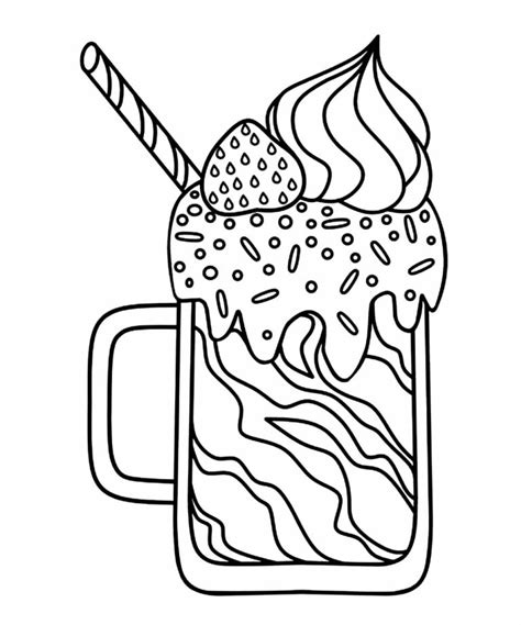 Desenhos De Milk Shake Para Colorir Bora Colorir