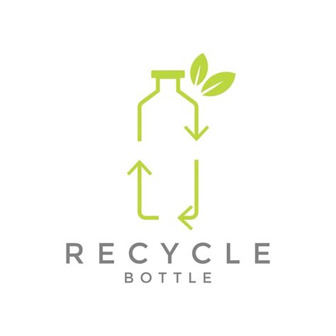 Premium Vector Recycle Bottle Leaf Nature Logo Design Concept