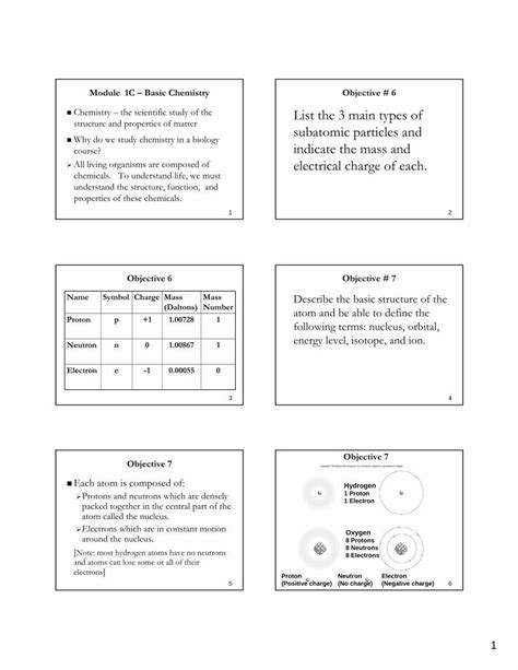 Pdf List The 3 Main Types Of Subatomic Particles And Indicate · Pdf