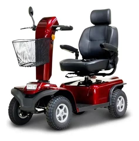 Cadeira De Rodas Motorizada Scooter Aruba 4 Ortomix 150kg Cor Vermelho