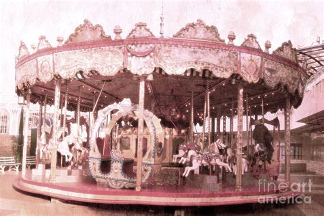 Paris Pink Merry-Go-Round - Dreamy Paris Pink Carousel Horses - Paris Merry-Go-Round Carousel ...