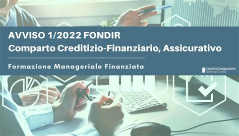 Avviso Fondir Comparto Creditizio Finanziario Assicurativo