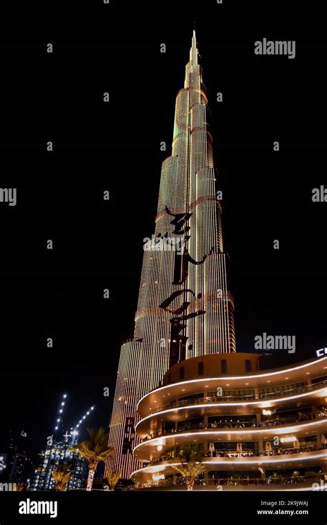 Burj Khalifa at night Stock Photo - Alamy