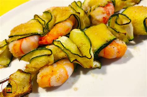 Spiedini Di Gamberi E Zucchine L Arte Del Recupero