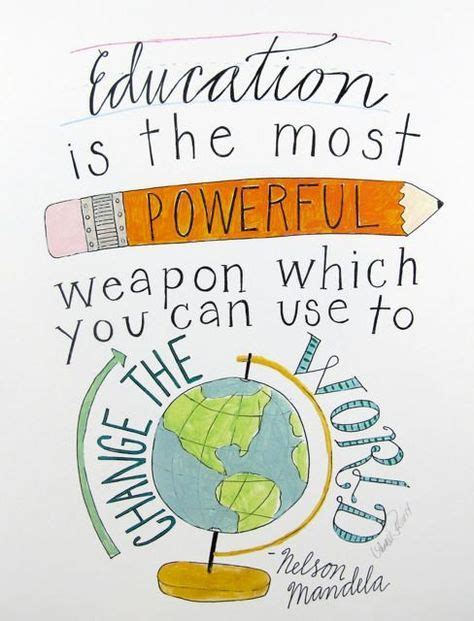 Education Is The Most Powerful Weapon By Nelson Mandela 8 Etsy