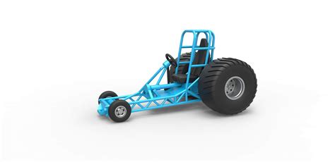 Chassis Of Mini Rod Pulling Tractor 1 25 3d Print Model By Cosplayitemsrock