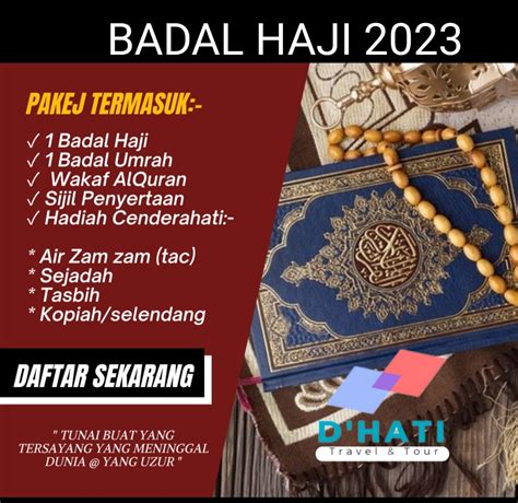 D Hati Travel And Tour Sdn Bhd Daftar Badal Haji 2023