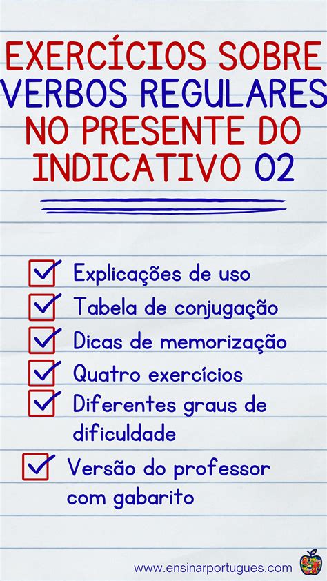 20 Frases No Modo Indicativo - Presente do Indicativo | Ensinar Português