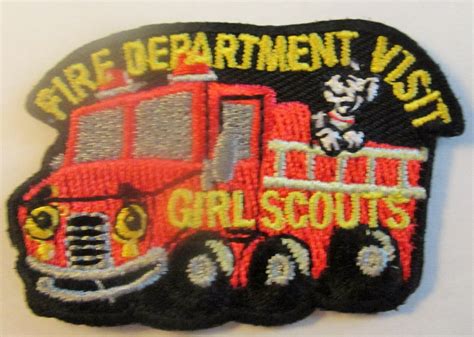 Clearance Girl Scout Fun Patch Fire Department Etsy