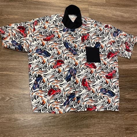 Crazy Hot Wheels Button Up Perfect Condition Fits Depop