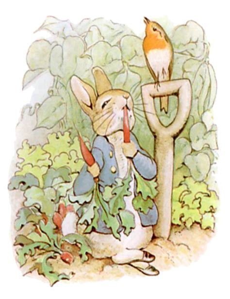 PETER RABBIT Nursery Characters Peter Rabbit Eating Radishes The